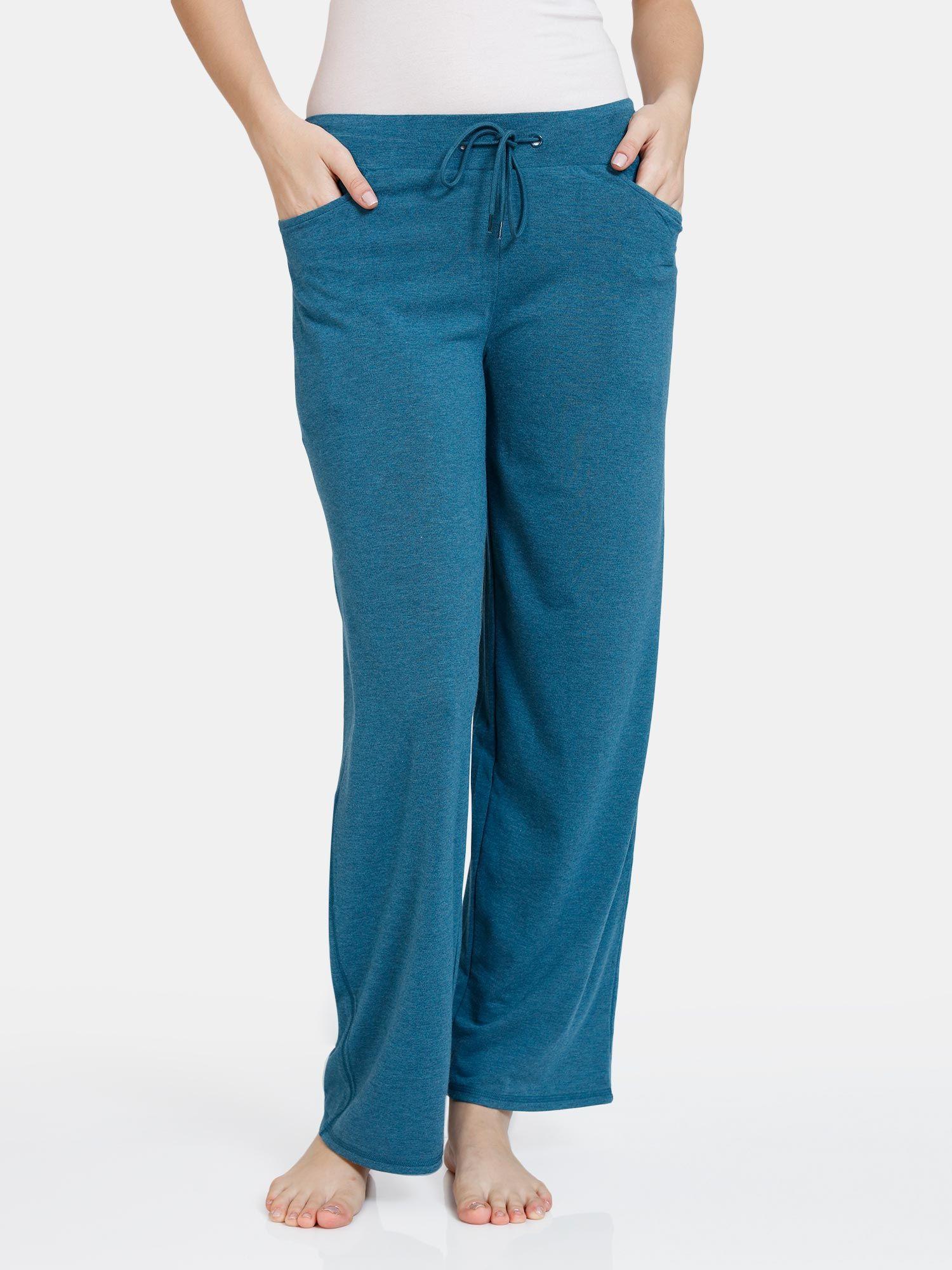 lounge knit poly lounge pants - dragonfly-blue