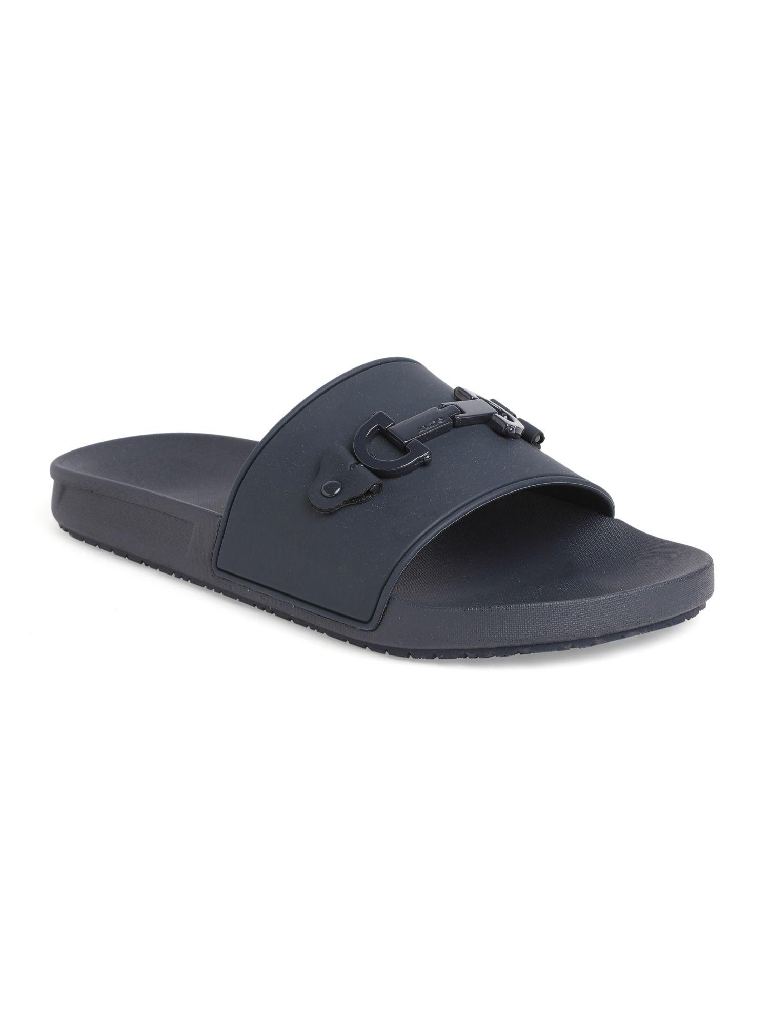 loungeslide synthetic navy solid slides