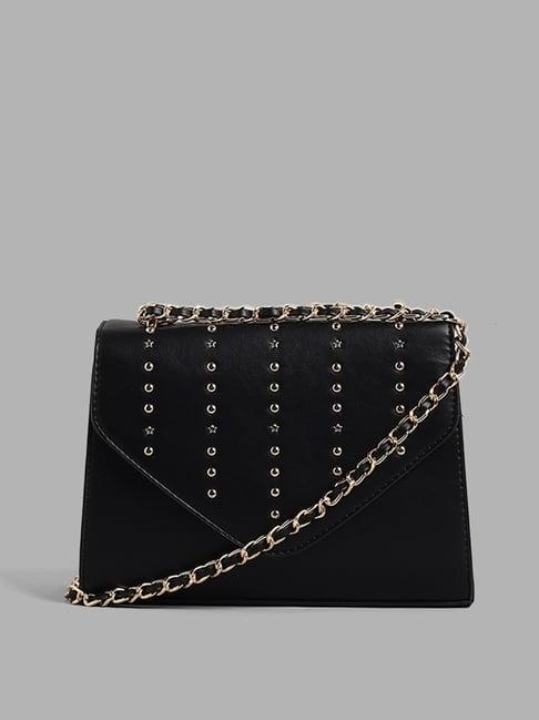 lov by westside black embellished sling bag