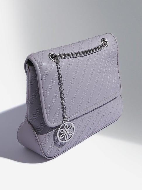 lov by westside lavender embossed sling bag