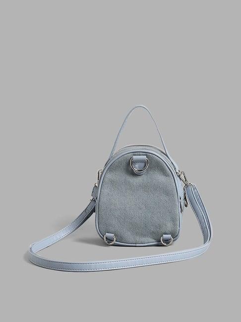 lov by westside solid blue sling bag