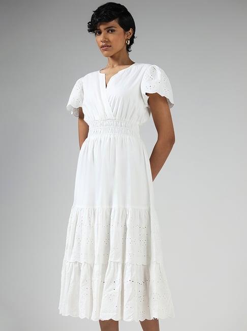 lov by westside white schiffli dress