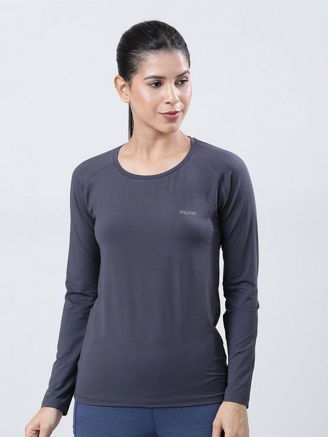 lovable sport round neck long sleeves top