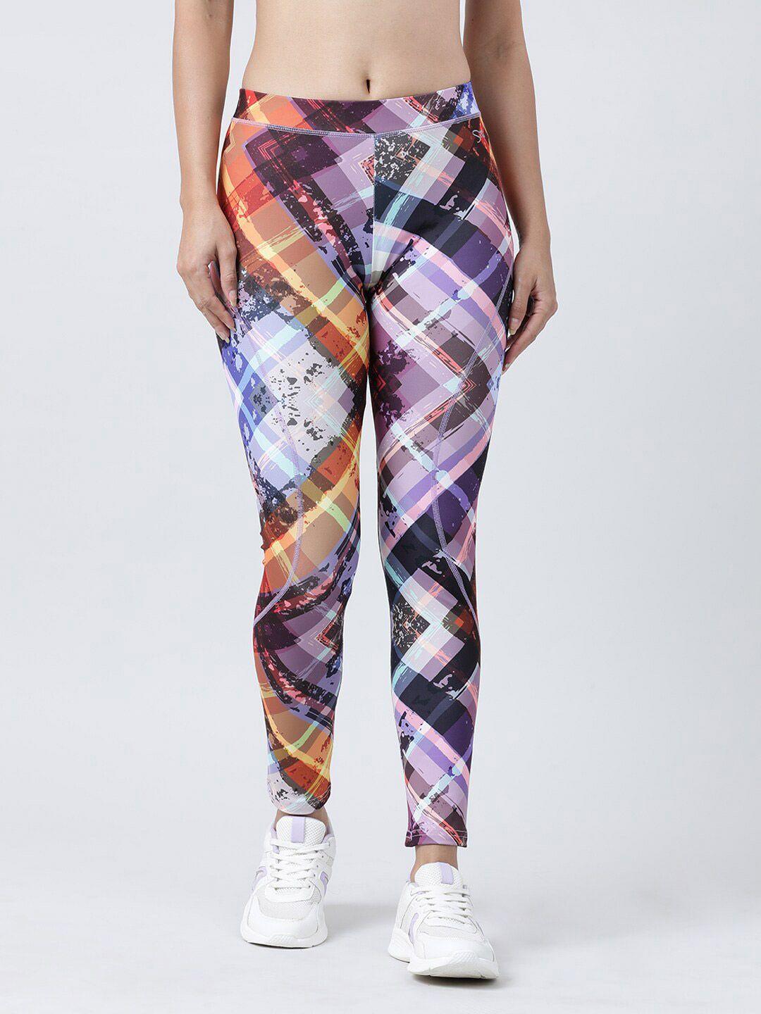 lovable sport printed ankle length dry fit training or gym tights