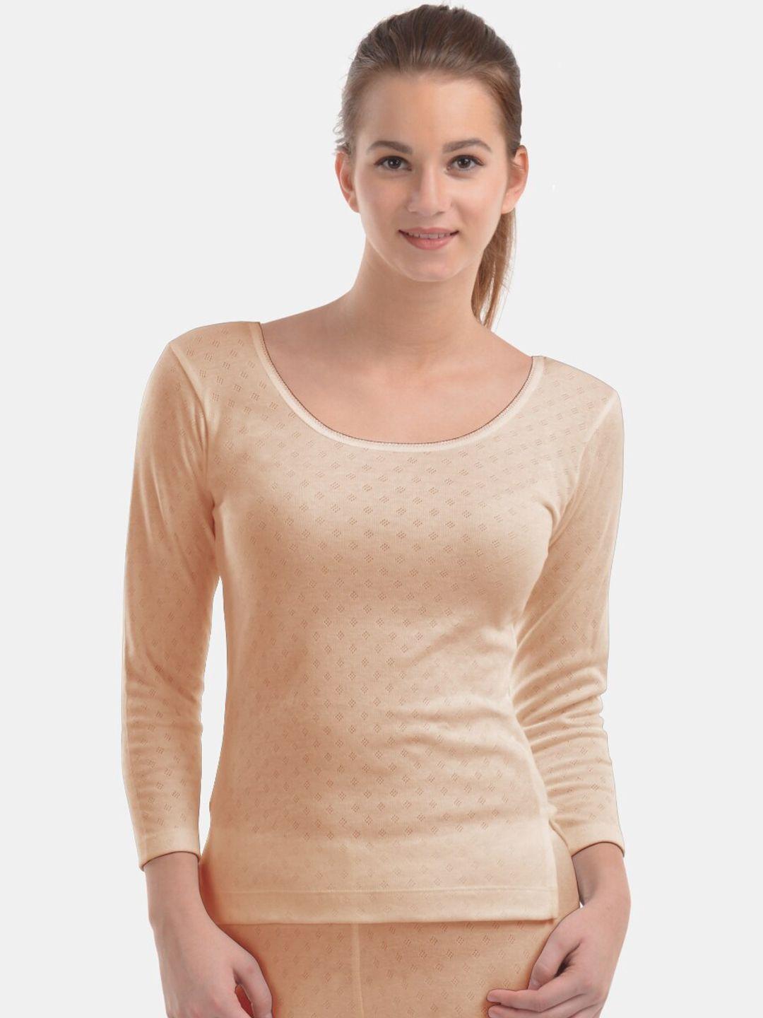 lovable sport round neck snug fit thermal top