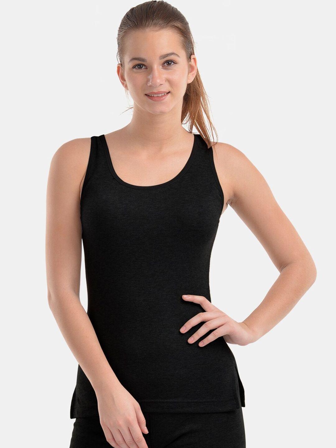 lovable sport round neck snug fit thermal top