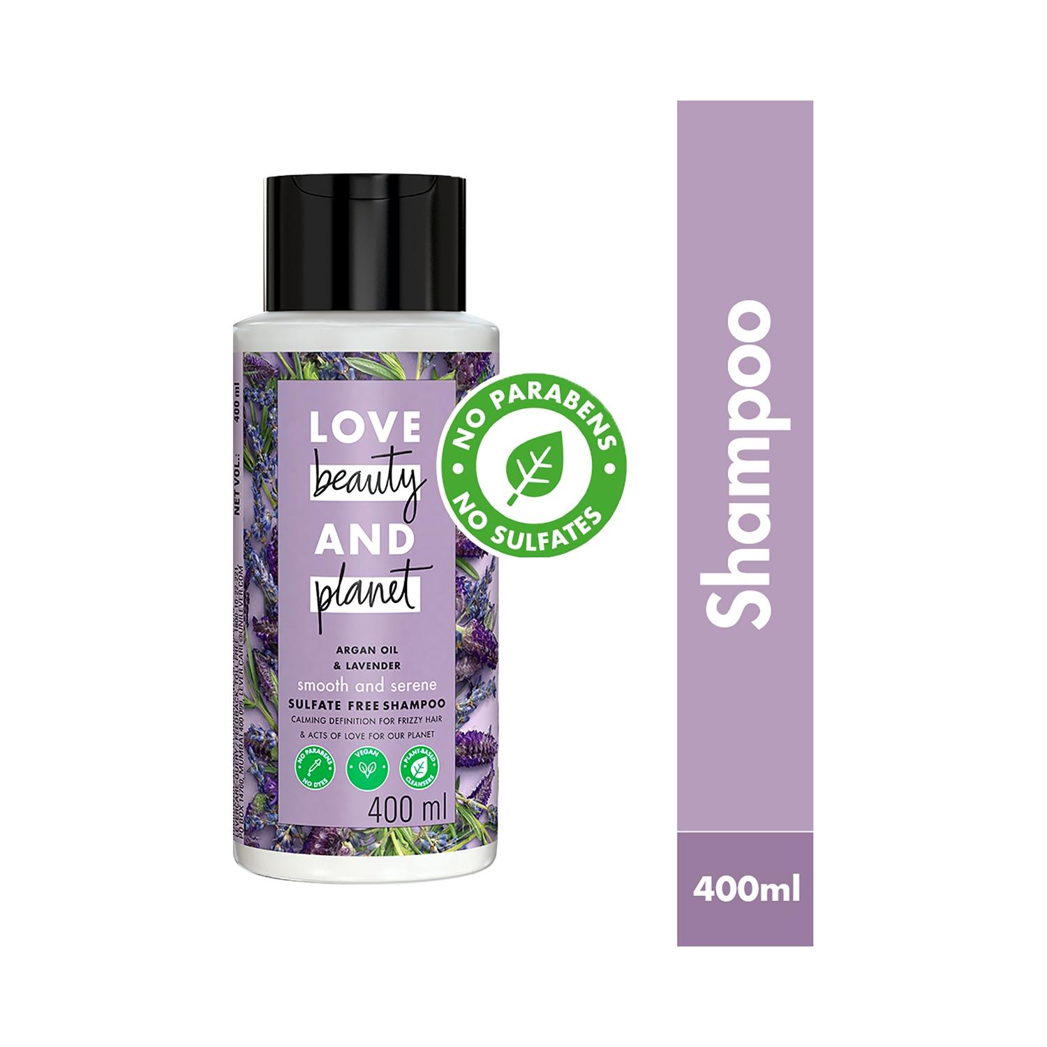 love beauty & planet argan oil and lavender smooth and serene shampoo (400ml)