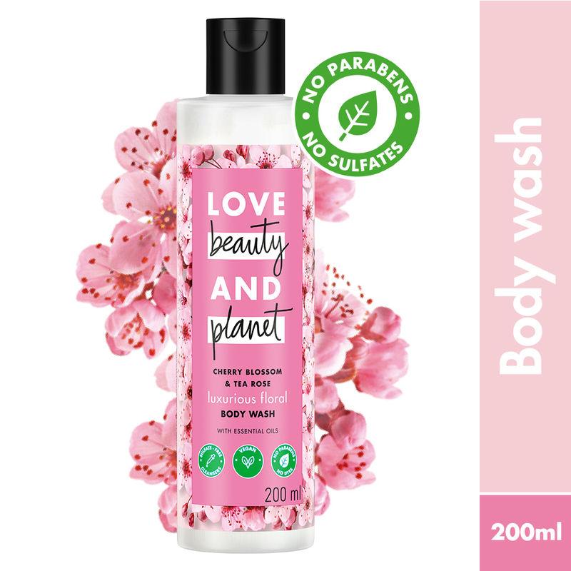 love beauty & planet cherry blossom & tea rose body wash