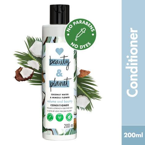 love beauty & planet coconut water and mimosa flower paraben free volume and bounty conditioner, 200ml