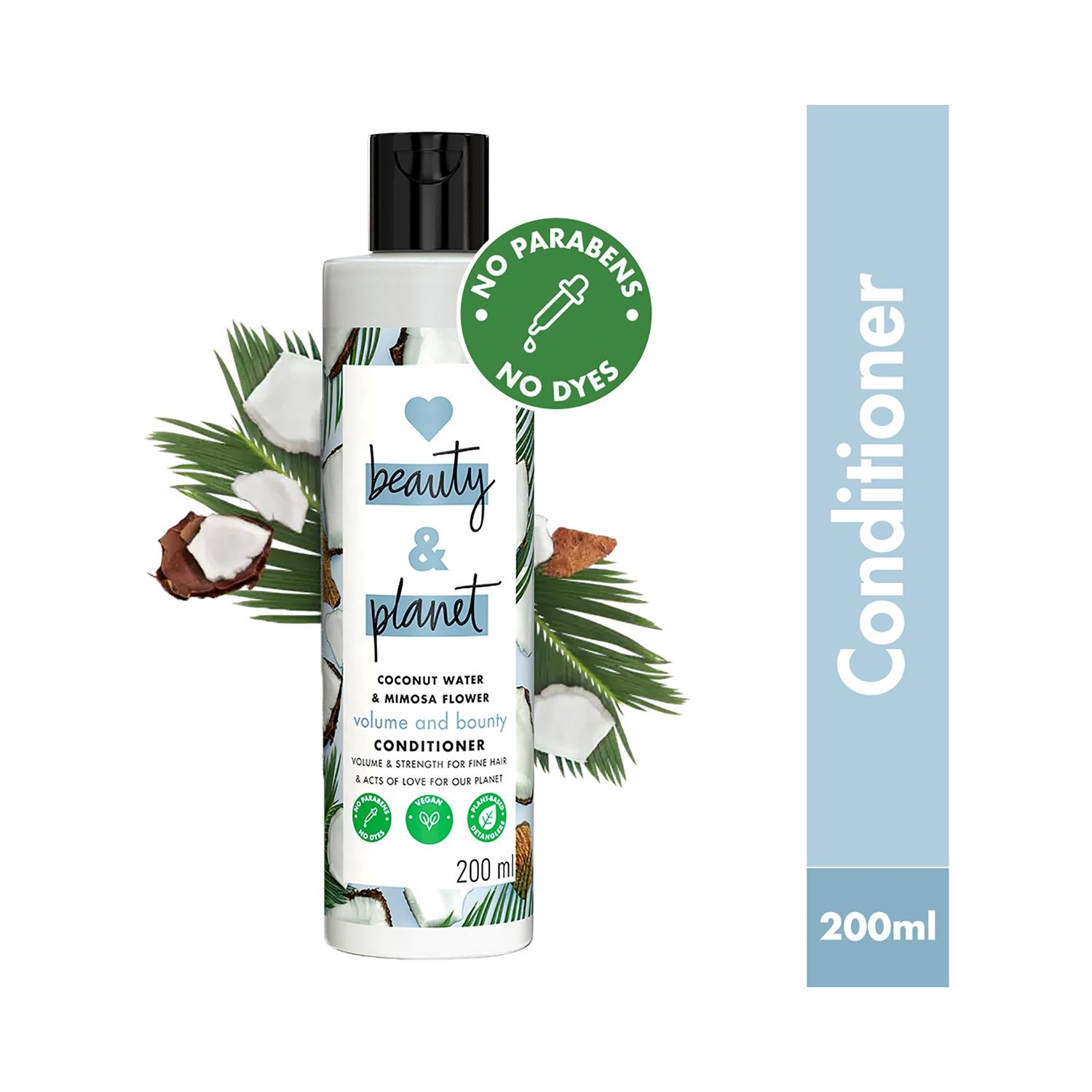 love beauty & planet coconut water and mimosa flower volume and bounty conditioner (200ml)