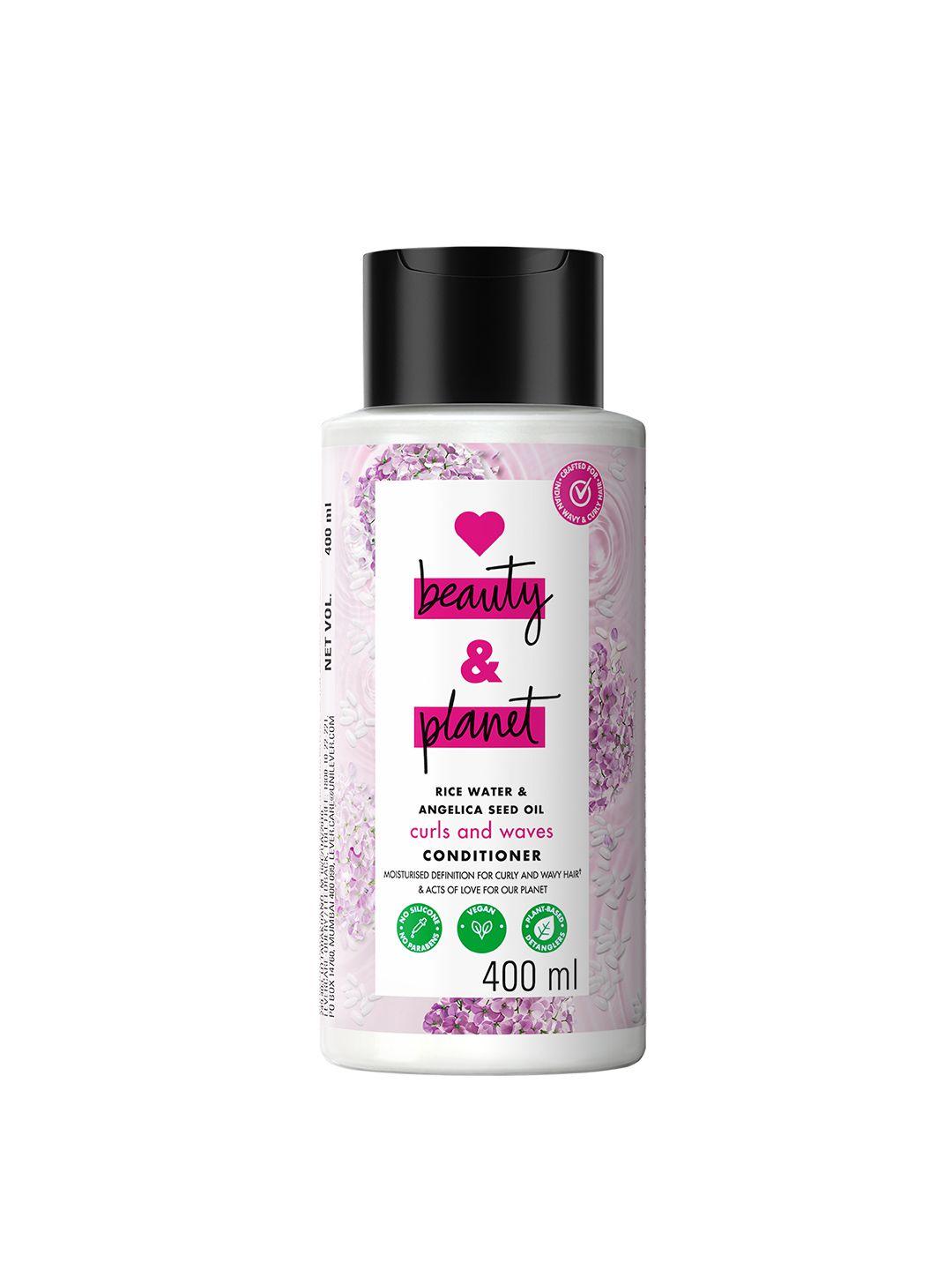 love beauty & planet curls & waves hair conditioner with rice water - 400ml