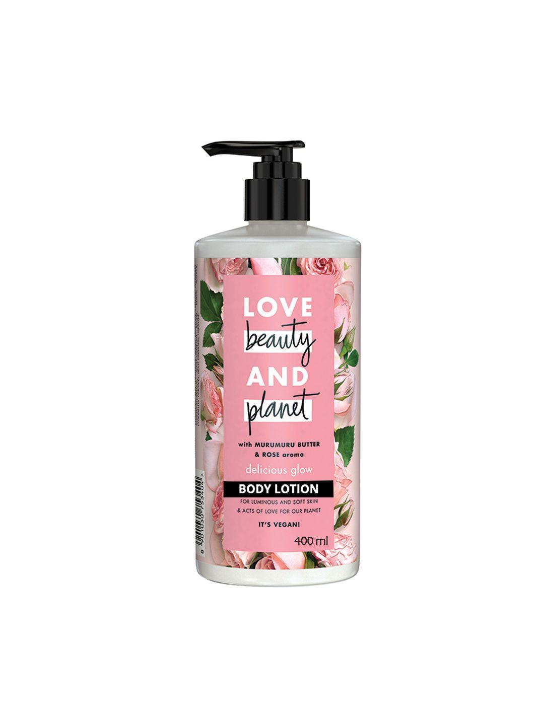 love beauty & planet moisturizing murumuru butter and rose body lotion 400 ml