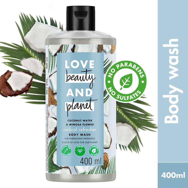 love beauty & planet natural coconut water and mimosa sulfate free body wash