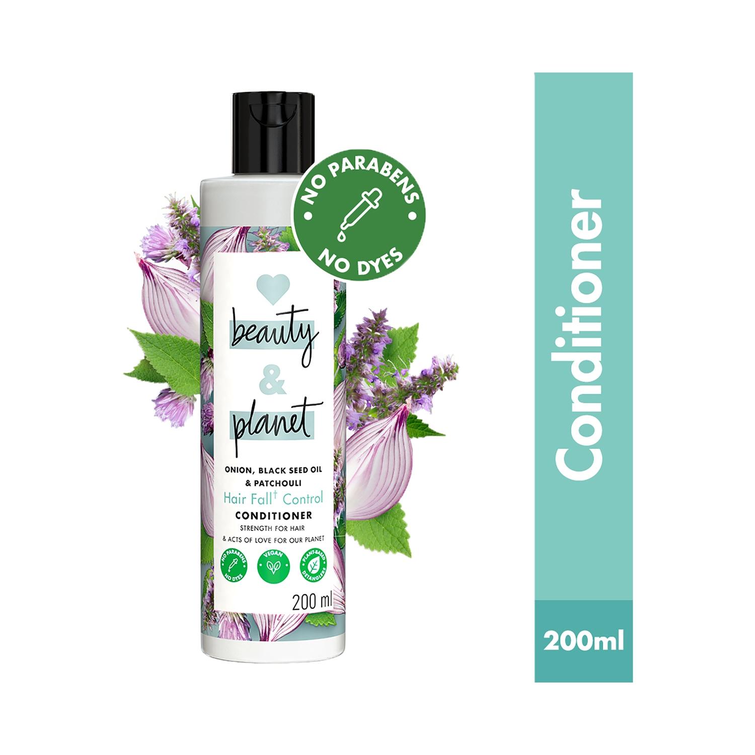 love beauty & planet onion blackseed & patchouli hairfall control conditioner (200ml)