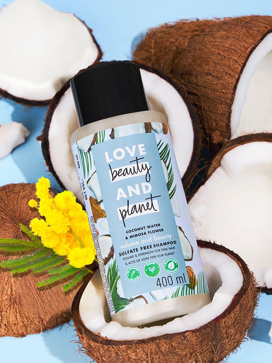 love beauty & planet volumizing coconut water & mimosa flower shampoo - 400 ml