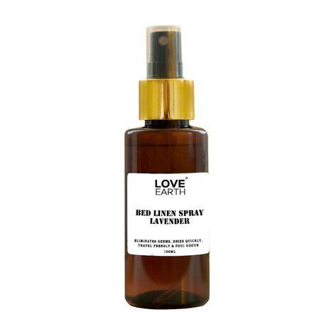 love earth bed linen spray with lavender & tea tree oil 100ml