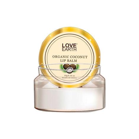 love earth coconut lip balm for dry & chapped lips, an ayurvedic lip moisturizer with vitamin e, shea butter & cocoa butter 10gm