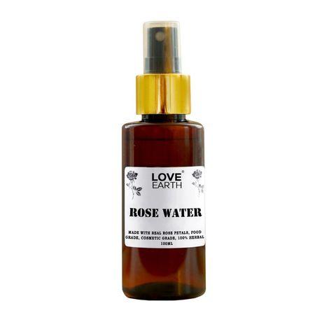 love earth rose water face mist with real rose petals 100ml