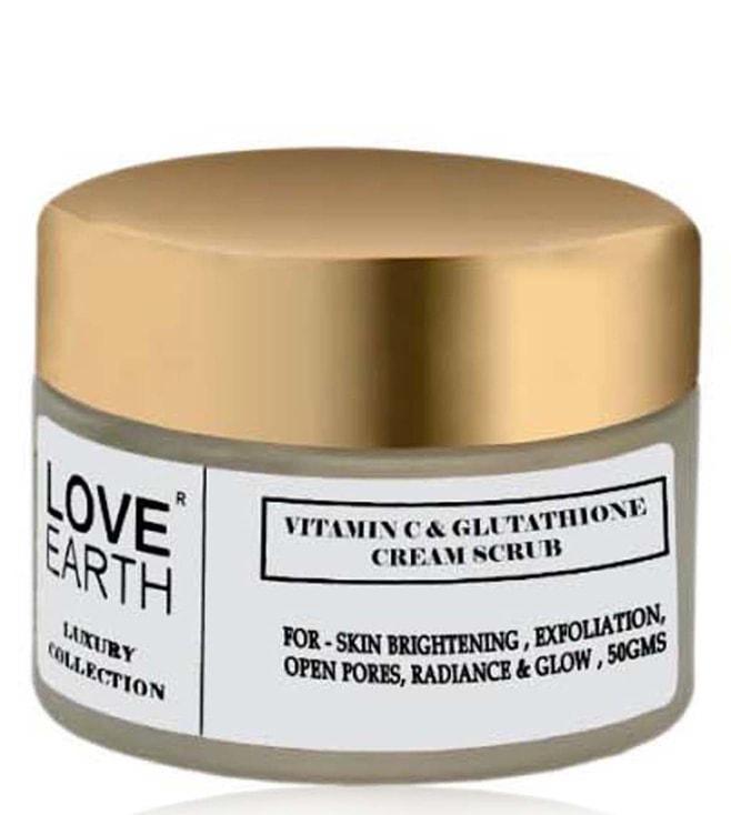 love earth vitamin c and glutathione face scrub - 50 gm