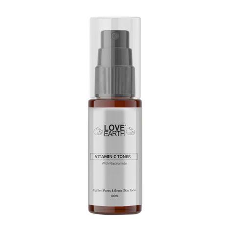 love earth vitamin c toner with benefits niacinamide for tighten pores & evens skin tone 100ml
