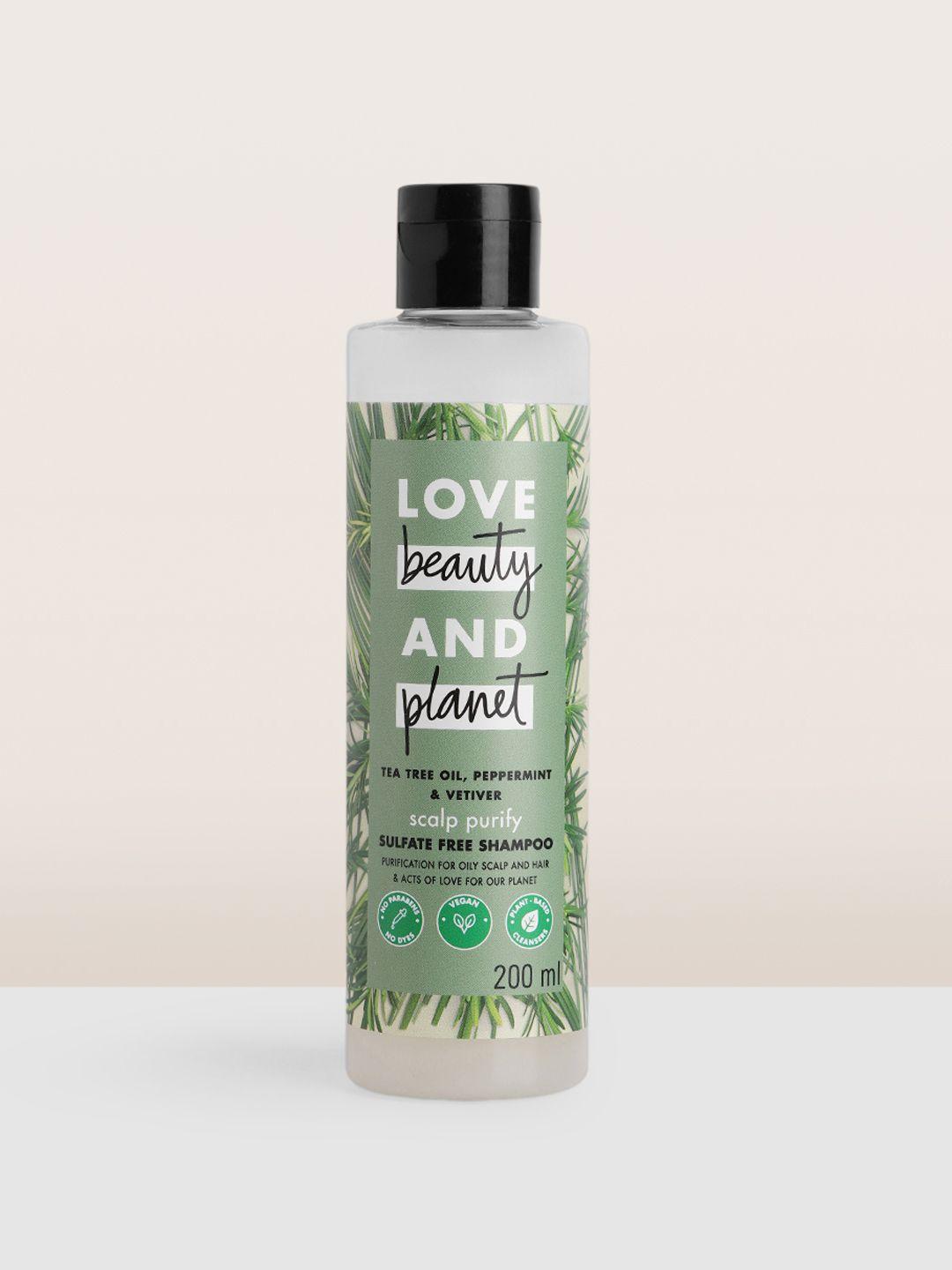 love beauty & planet clarifying tea tree shampoo - 200 ml