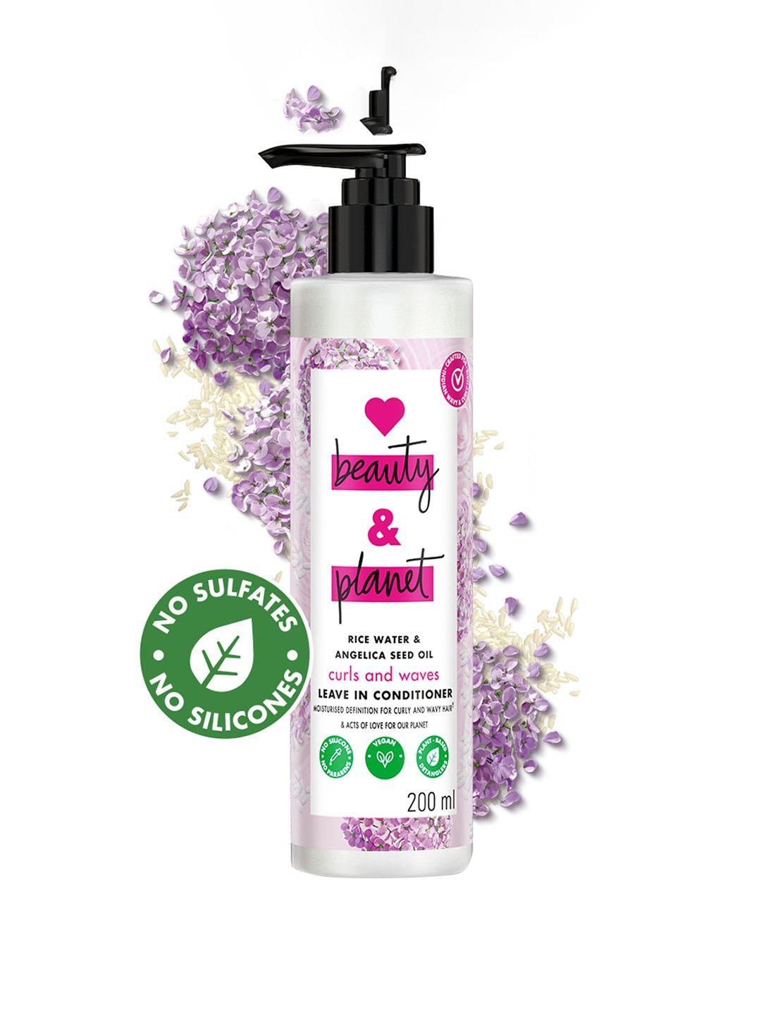 love beauty & planet curl care leave-in hair conditioner with rice water - 200ml