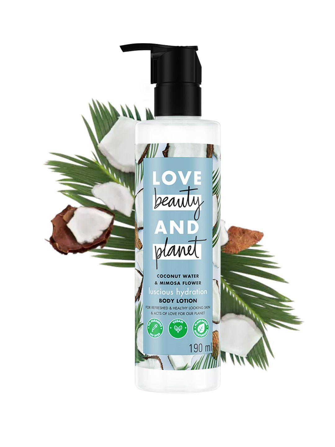love beauty & planet hydrating coconut water body lotion with mimosa flower - 190 ml