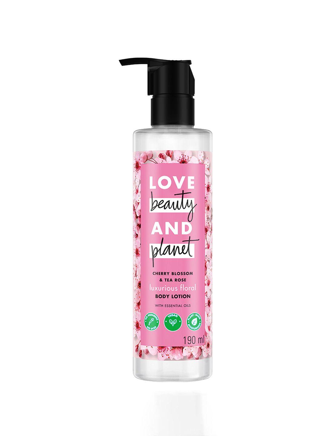 love beauty & planet luxurious cherry blossom & tea rose body lotion - 190 ml
