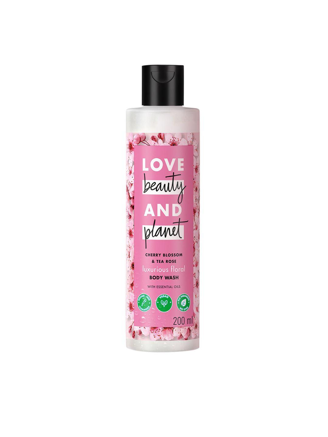 love beauty & planet luxurious cherry blossom body wash with tea rose - 200 ml