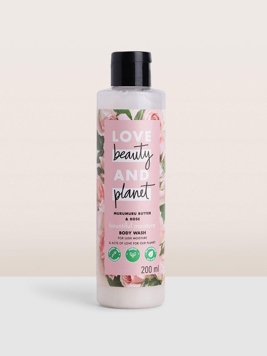 love beauty & planet murumuru butter & rose bountiful moisture body wash - 200 ml