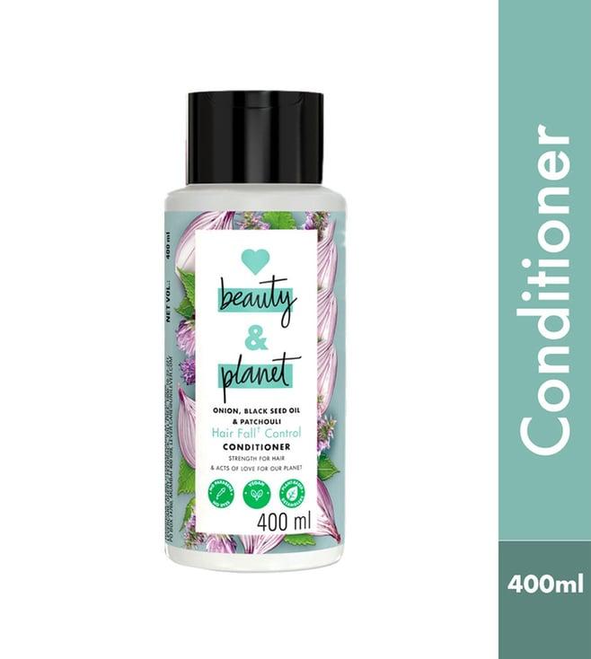 love beauty & planet onion, black seed oil & patchouli hairfall control conditioner - 400 ml