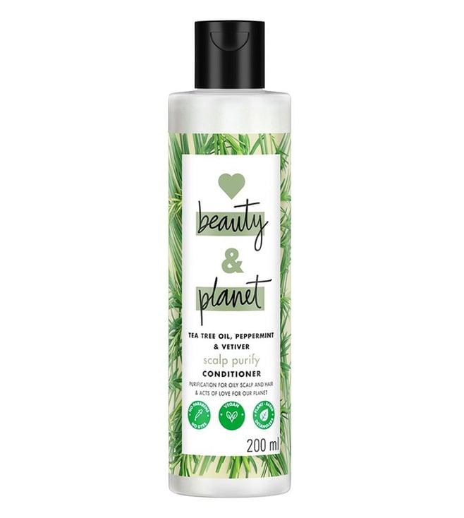 love beauty & planet tea tree oil, peppermint & vetiver scalp purify conditioner - 200 ml