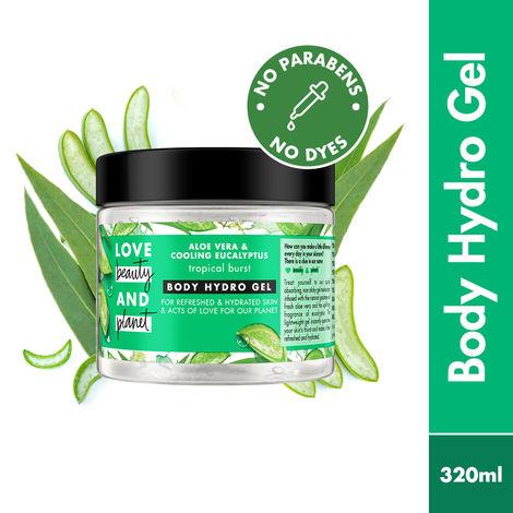 love beauty and planet aloe vera & eucalyptus hydro body gel - 320ml