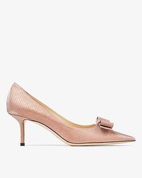 love bow 65 metallic pumps