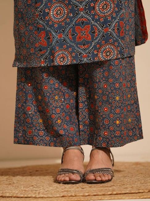 love chic indigo blue cotton ajrakh palazzos