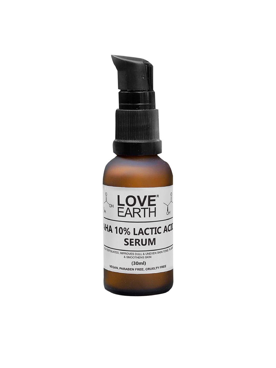 love earth aha 10% lactic acid serum for dull & uneven skin tone - 30ml