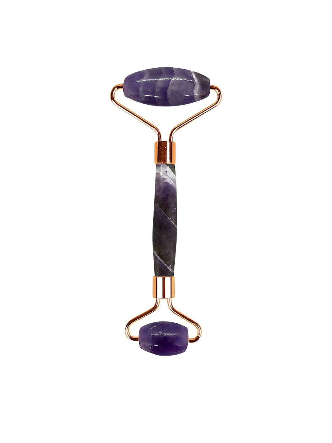 love earth amethyst double sided face roller massage tool - purple
