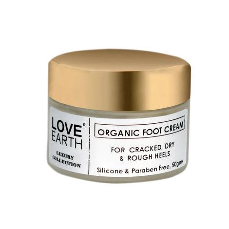 love earth organic foot cream with green tea & jojoba oil(simmondsia chinensis) for skin hydration and soft skin 50gm