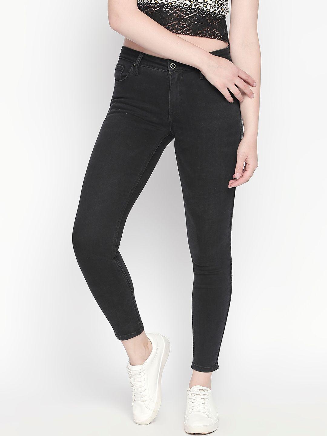 lovegen women black skinny fit stretchable jeans