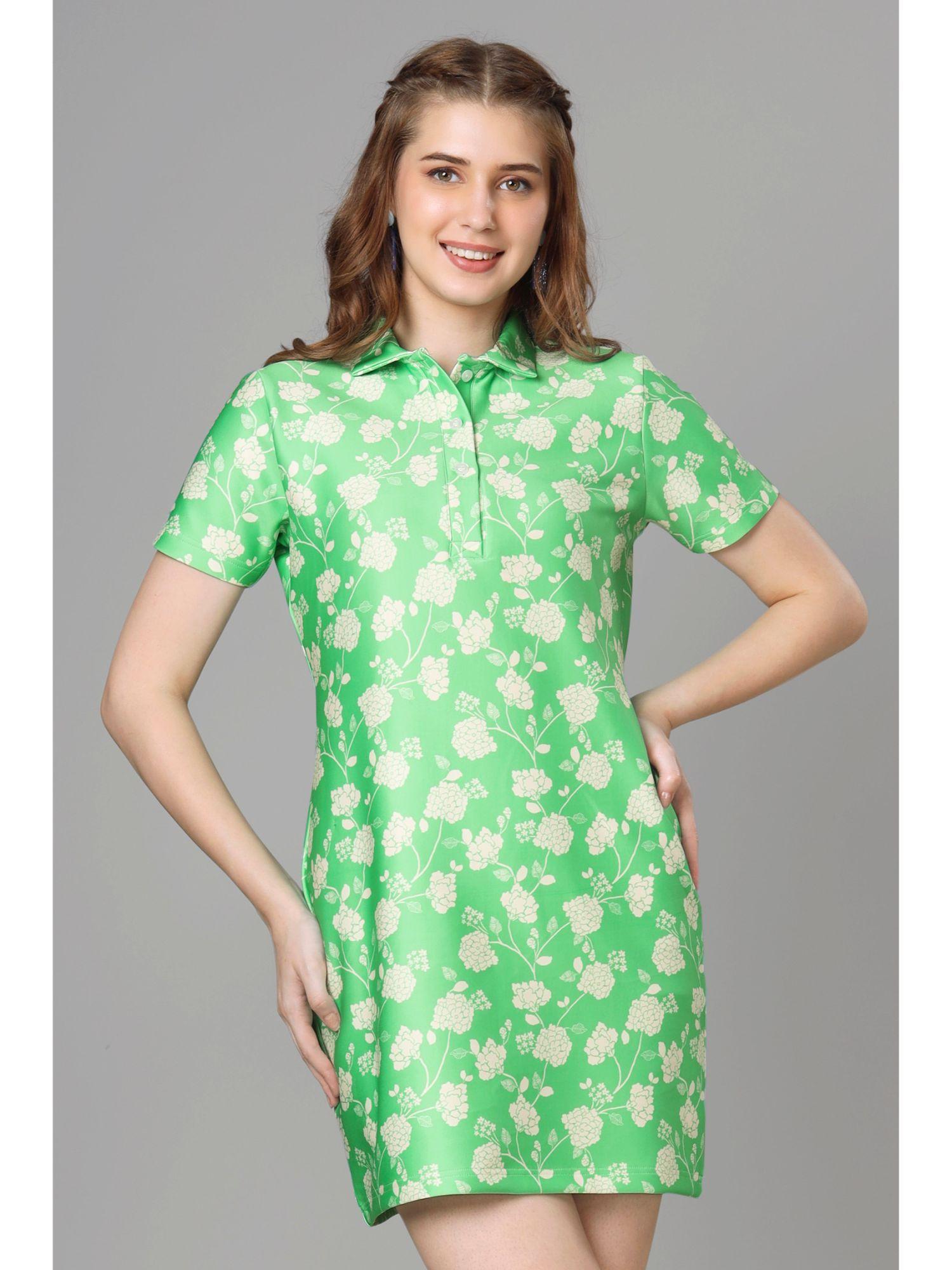 lovely printed polo dress for women