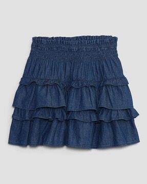 loveshackfancy-denim-layered-skirt