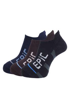 low ankle socks for men (pack of 3) in assorted color - multi