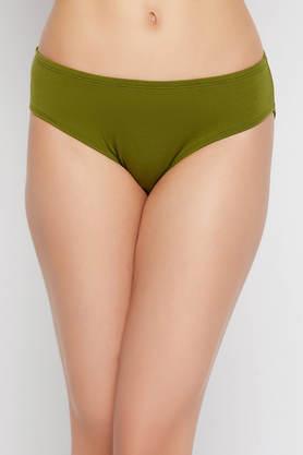low waist bikini panty in green - cotton - green