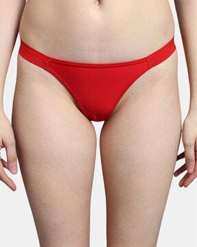 low coverage thongs with elasticated waist