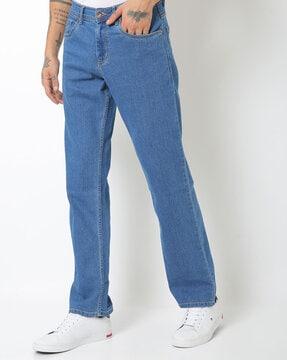 low-rise relaxed jeans