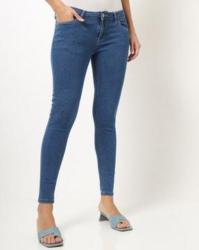 low-rise skinny fit jeans