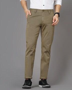low-rise slim fit chinos