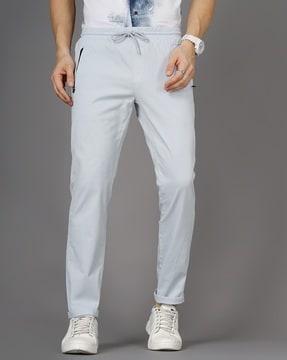 low-rise slim fit flat-front chinos