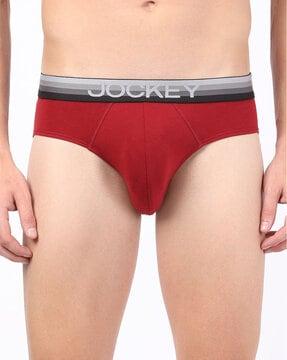 low-rise briefs with logo waistband