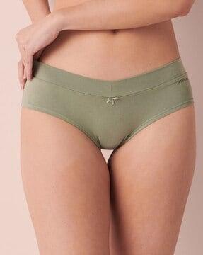 low-rise hipster panties with elasticated waist